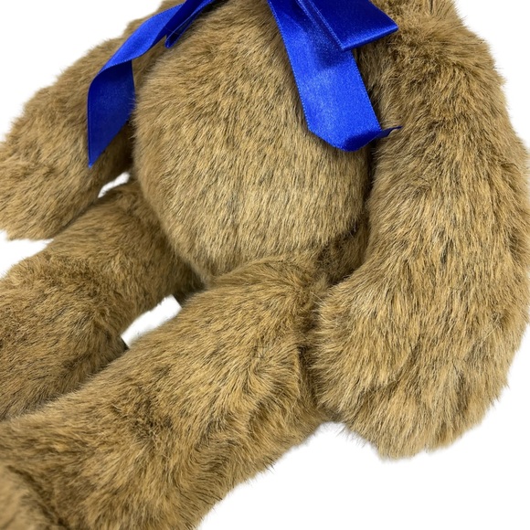 Vintage 1997 Talking Floppy Bear Deadstock Build-a-Bear Blue Bow Tags Intact 18” - Picture 5 of 13